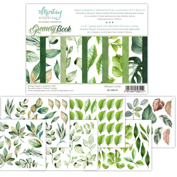 Mintay papers Mintay Papers - Greenery - Elements for precise Cutting - (6"x8")