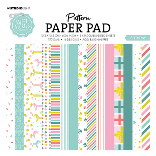 Studio Light  SL Pattern Paper Pad Birthday Sweet Stories nr.180