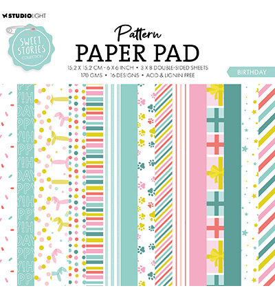 Studio Light SL Pattern Paper Pad Birthday Sweet Stories nr.180