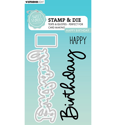 Studio Light SL Stamp & Cutting Die Happy birthday Sweet Stories nr.80