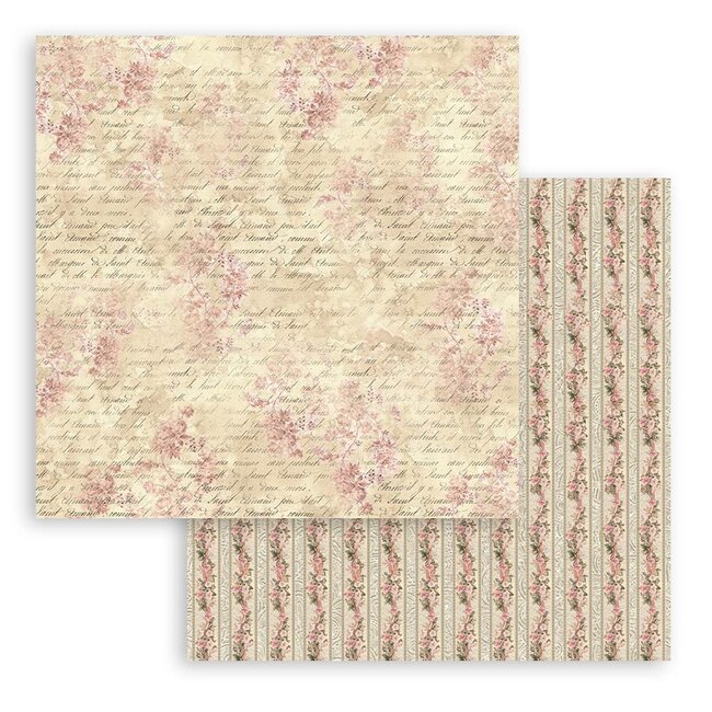 Stamperia Scrapbooking Pad 10 sheets cm 30,5x30,5 (12"x12") - Shabby Rose