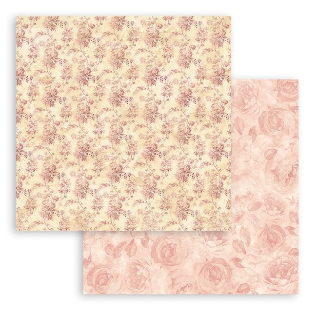 Stamperia Papierblok 30,5x30,5 cm - 10 vellen - Shabby Rose