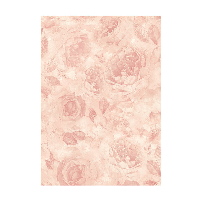 Stamperia Selection 8 Rice paper A6 backgrounds - Shabby Rose