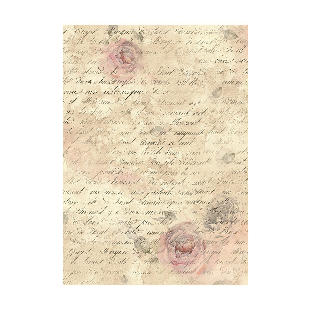 Stamperia Selection 8 Rice paper A6 backgrounds - Shabby Rose