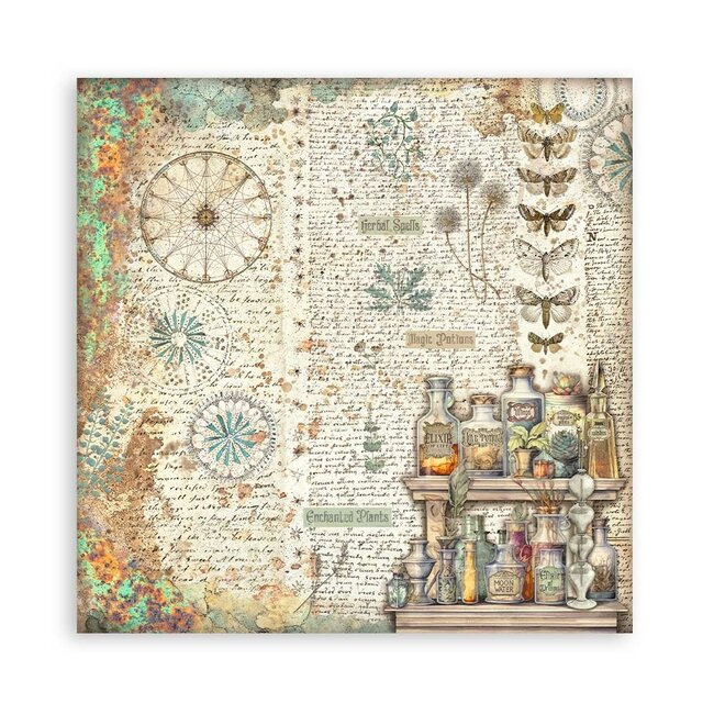 Stamperia Papierblok 30,5x30,5 cm - 22 vellen - Enkelzijdig - Fortune