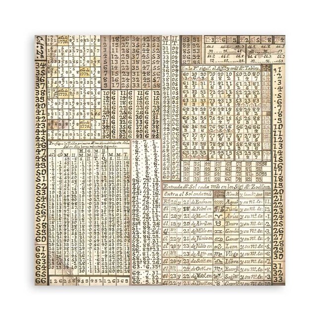 Stamperia Papierblok 30,5x30,5 cm - 22 vellen - Enkelzijdig - Fortune