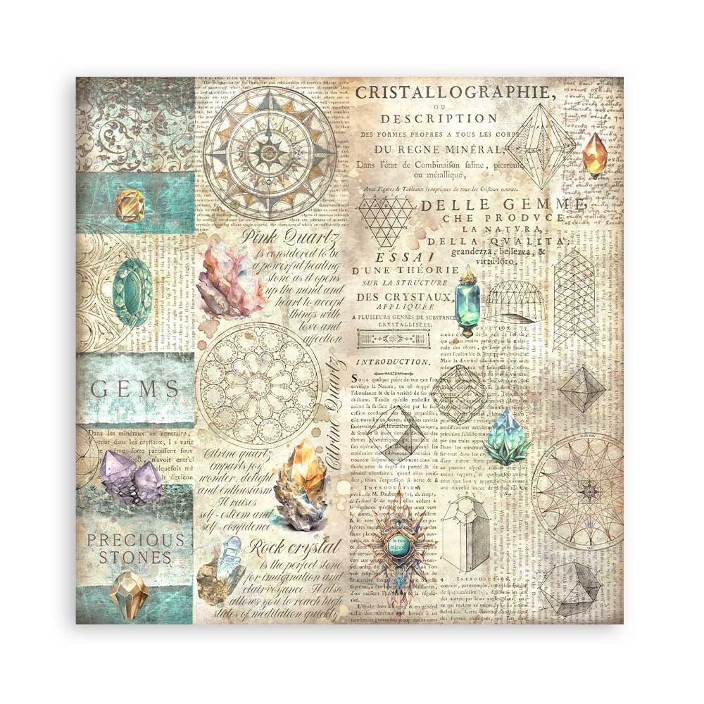 Stamperia Scrapbooking Pad 22 sheets cm 20,3X20,3 (8"X8") Single Face Fortune