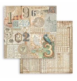 Stamperia Scrapbooking Double face sheet - Fortune numbers