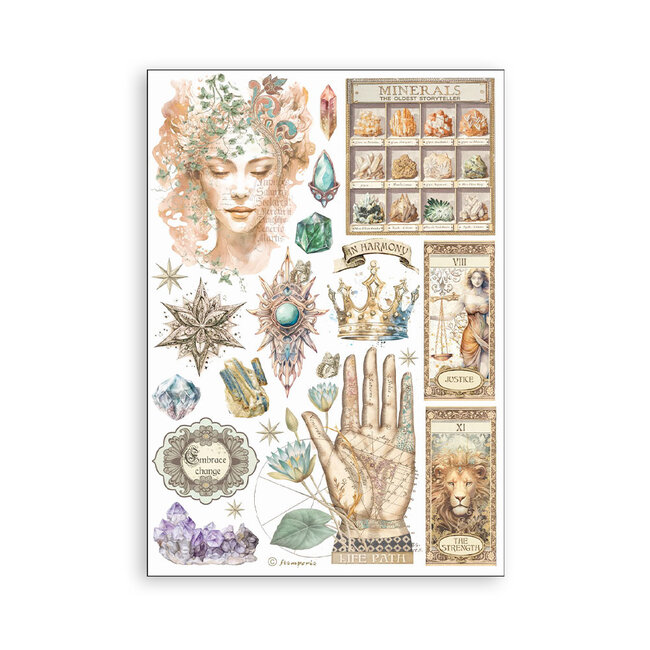 Stamperia Washi pad 8 sheets A5 - Fortune