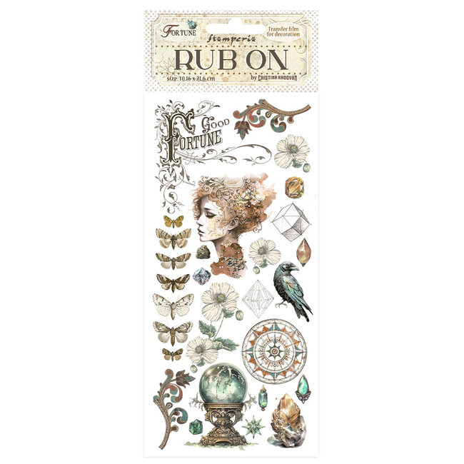 Stamperia Rub-on cm 10,16x21,6 - Fortune face