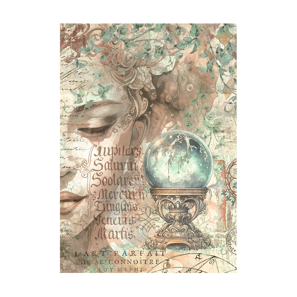 Stamperia Selection 8 Rice paper A6 backgrounds - Fortune