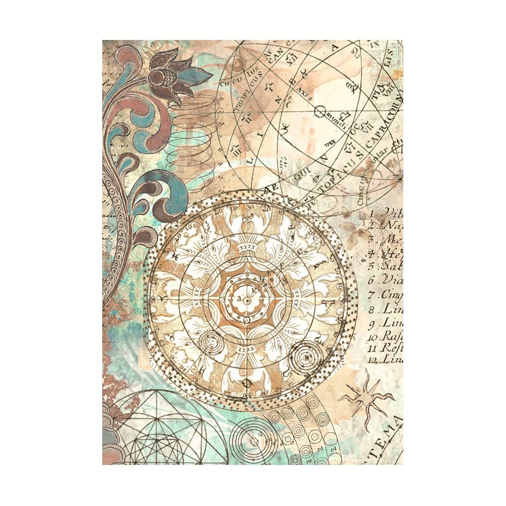 Stamperia Selection 8 Rice paper A6 backgrounds - Fortune