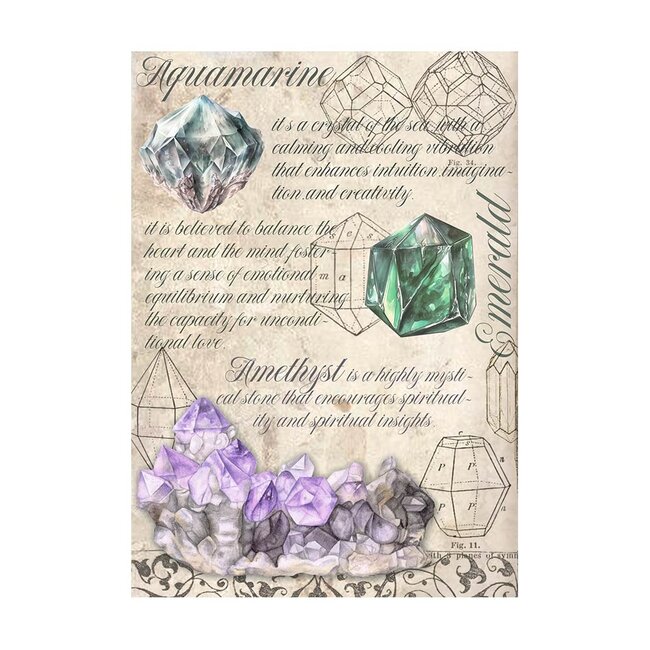 Stamperia Selection 8 Rice paper A6 backgrounds - Fortune