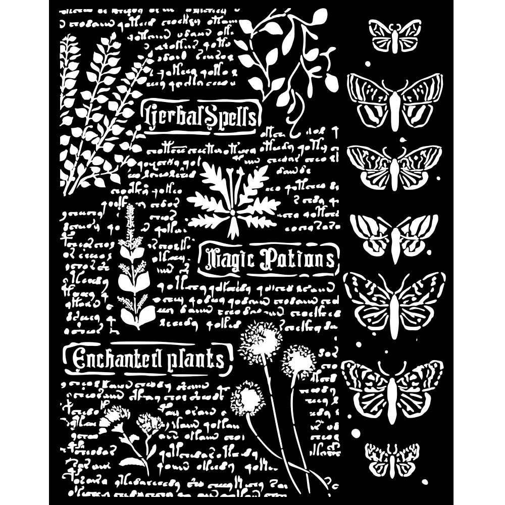 Stamperia Thick stencil cm 20X25 - Fortune botanic
