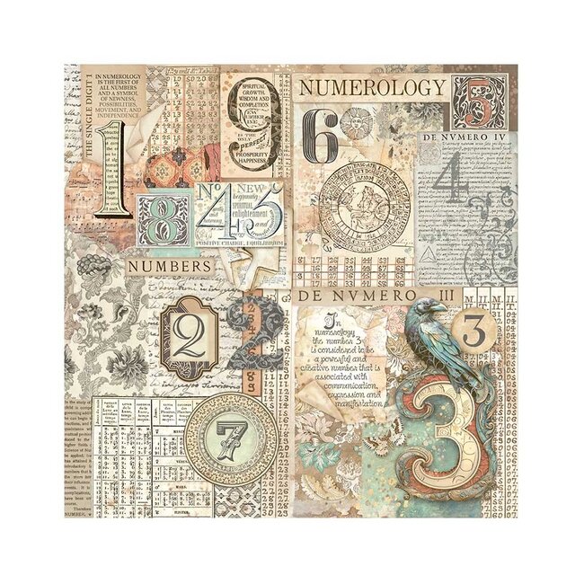 Stamperia  Pack 4 sheets fabric cm 30x30 - Fortune