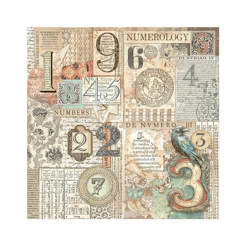 Stamperia  Pack 4 sheets fabric cm 30x30 - Fortune