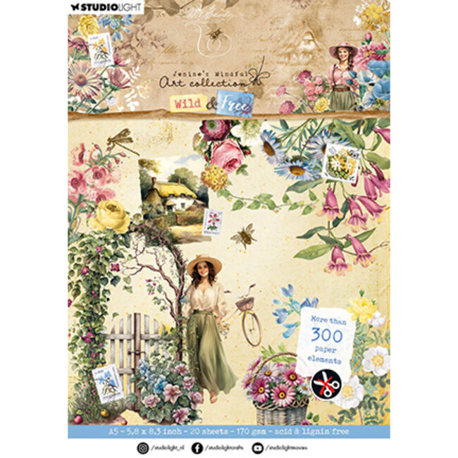 Studio Light  JMA Die-cut Paper Pad Paper elements Wild & Free nr.181