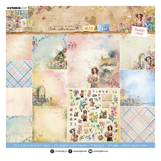 Studio Light  JMA Design Paper Pad Double-sided scrapbooking Wild & Free nr.182