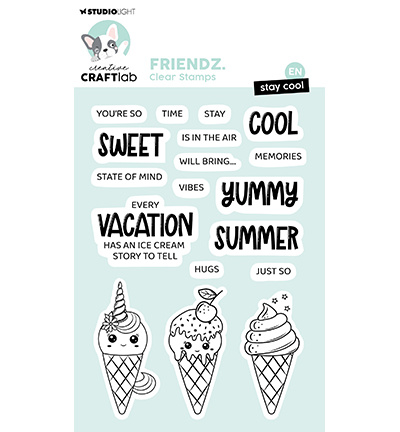 Studio Light - Creative Craftlab CCL Clear Stamp Stay cool Friendz nr.690