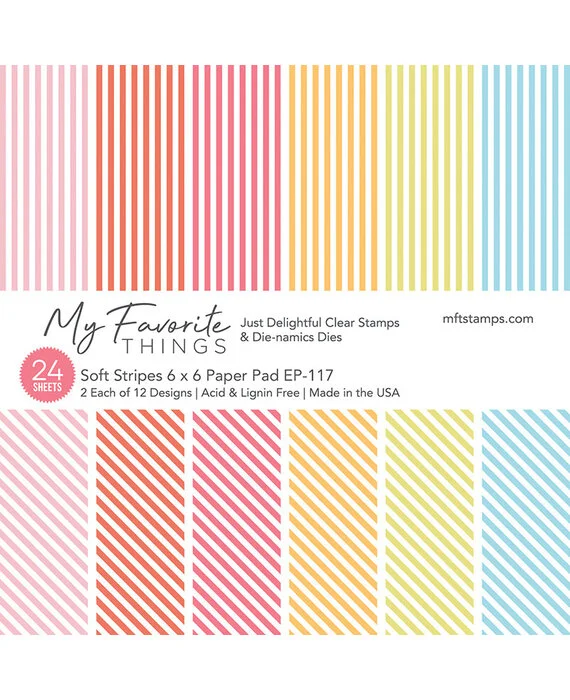 My Favorite Things My Favorite Things Soft Stripes 6x6 Inch Paper Pad