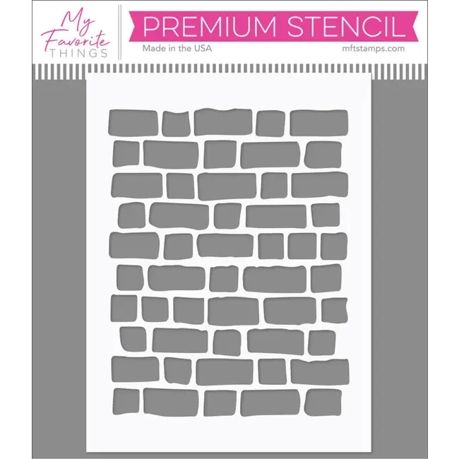 My Favorite Things My Favorite Things Rustic Brick Wall Stencil
