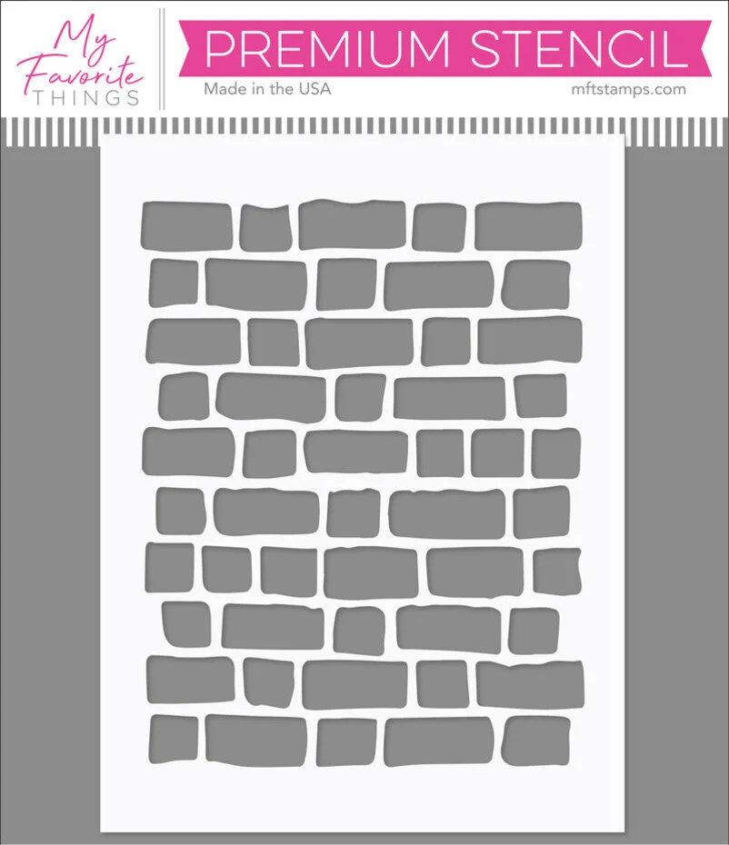 My Favorite Things My Favorite Things Rustic Brick Wall Stencil