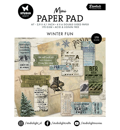 Studio Light SL Mini Paper Pad Winter fun Essentials nr.214