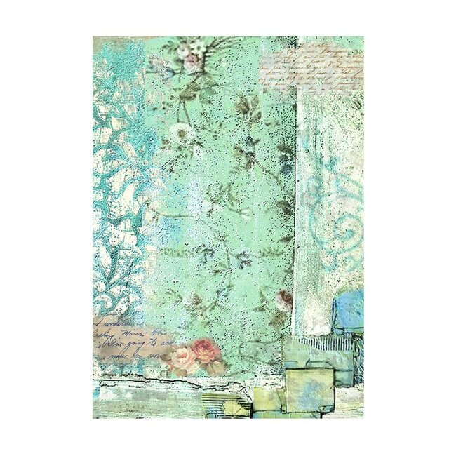 Stamperia Selection 8 Rice paper A6 backgrounds - Wonderland