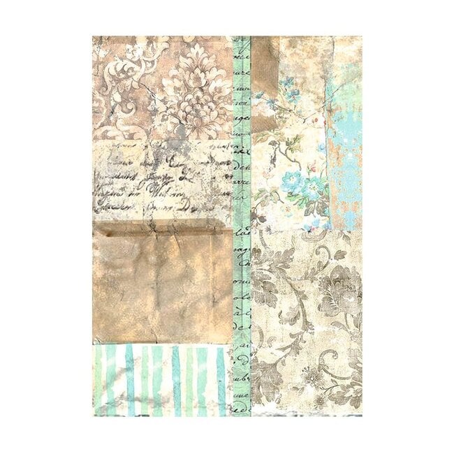 Stamperia Selection 8 Rice paper A6 backgrounds - Wonderland