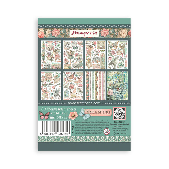 Stamperia Washi pad 8 sheets A5 - Wonderland