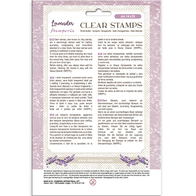 Stamperia Acrylic stamp cm 14x18 - Lavender