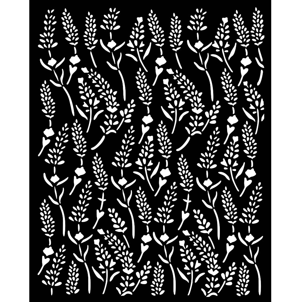 Stamperia Thick stencil cm 20X25 - Lavender pattern
