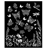 Stamperia Thick stencil cm 20X25 - Lavender butterflies