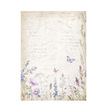 Stamperia Selection 8 Rice paper A6 backgrounds - Lavender