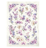 Stamperia Selection 6 Rice paper A4 - Lavender