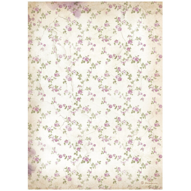 Stamperia Selection 6 Rice paper A4 - Lavender
