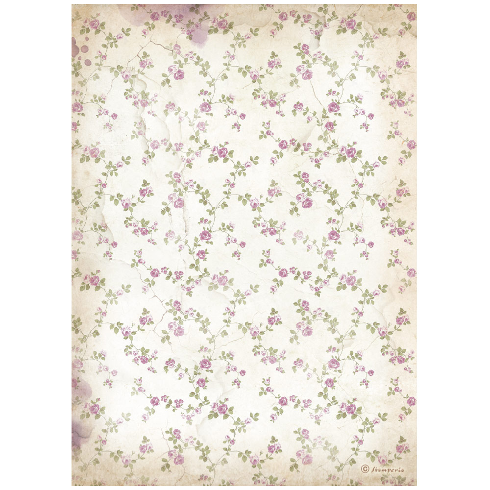 Stamperia Selection 6 Rice paper A4 - Lavender