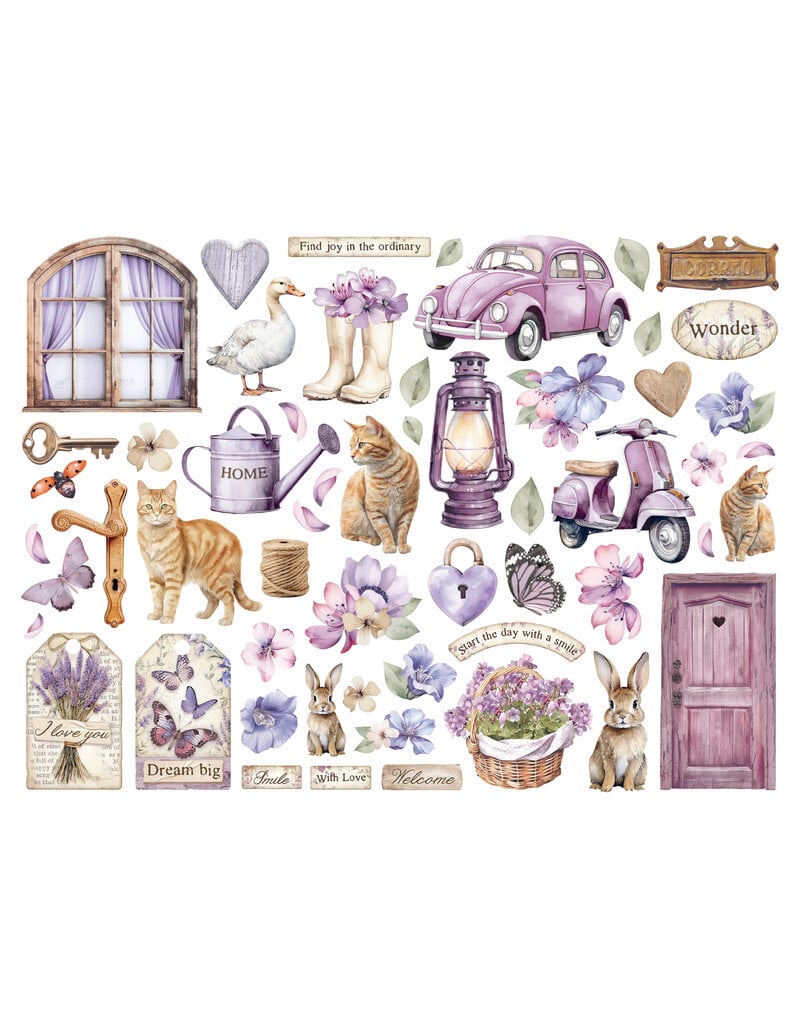 Stamperia Die cuts assorted - Lavender