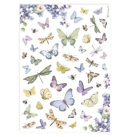 Stamperia A4 Rice paper packed - butterflies