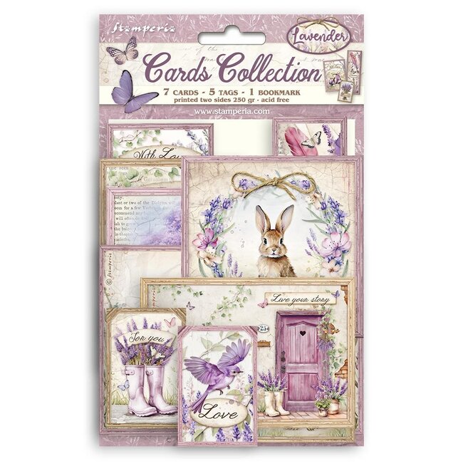 Stamperia Cards Collection - Lavender