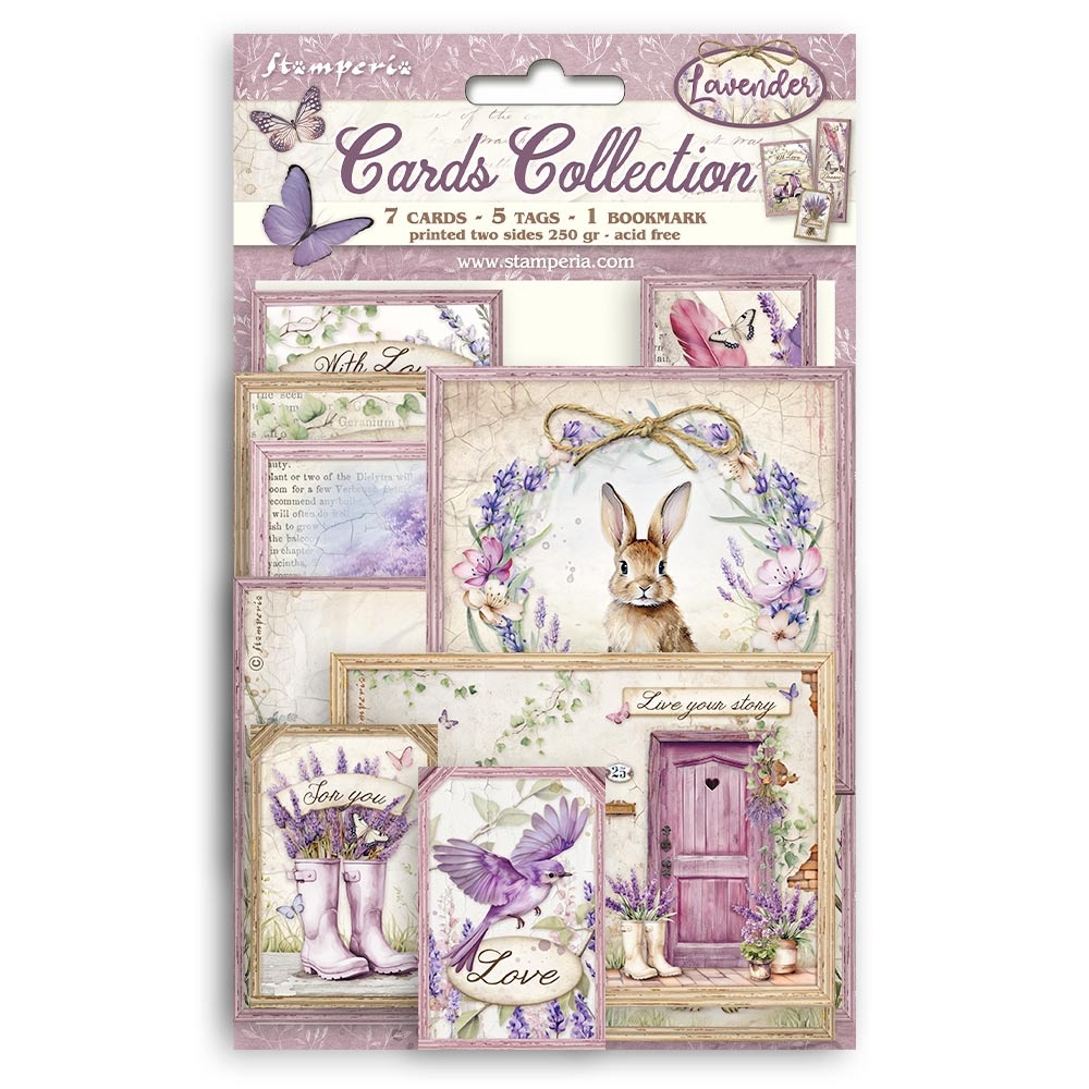 Stamperia Cards Collection - Lavender