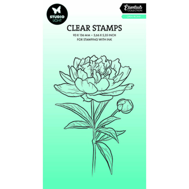 Studio Light SL Clear Stamp Open peony Essentials nr.694