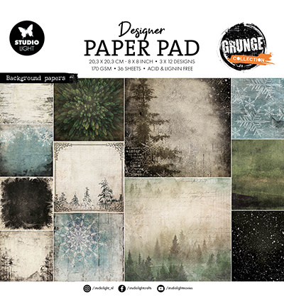 Studio Light GR Design Paper Pad Background paper Grunge Collection nr.187