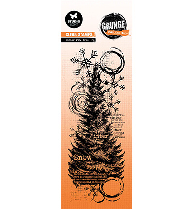 Studio Light GR Clear Stamp Winter pine tree Grunge Collection nr.678