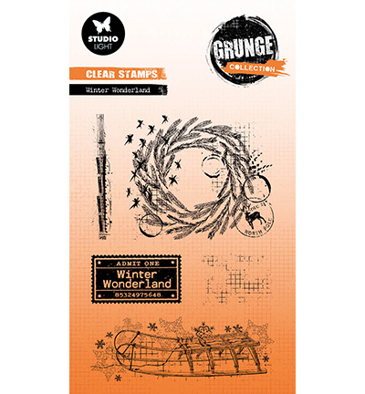 Studio Light GR Clear Stamp Winter wonderland Grunge Collection nr.679