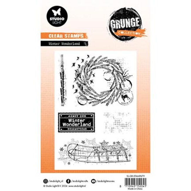 Studio Light GR Clear Stamp Winter fair Grunge Collection nr.680