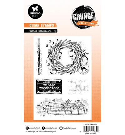 Studio Light GR Clear Stamp Winter fair Grunge Collection nr.680