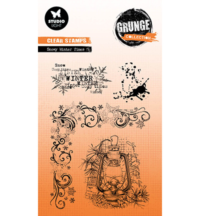 Studio Light GR Clear Stamp Snowy winter times Grunge Collection nr.682
