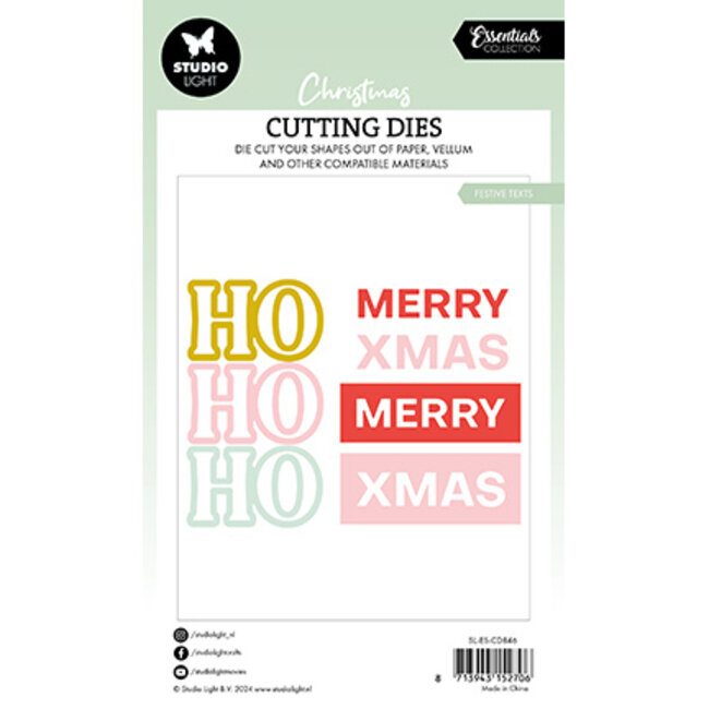 Studio Light SL Cutting Dies Festive texts Essentials nr.846