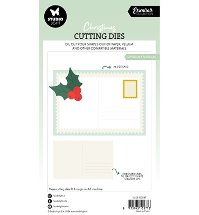 Studio Light SL Cutting Dies Christmas postcard Essentials nr.847
